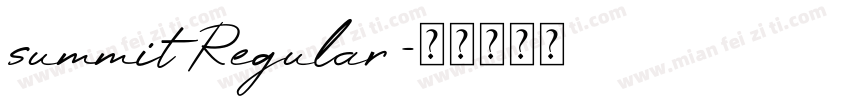 summit Regular字体转换